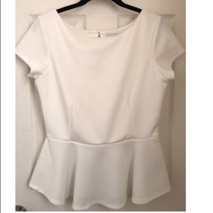 Ivory peplum blouse